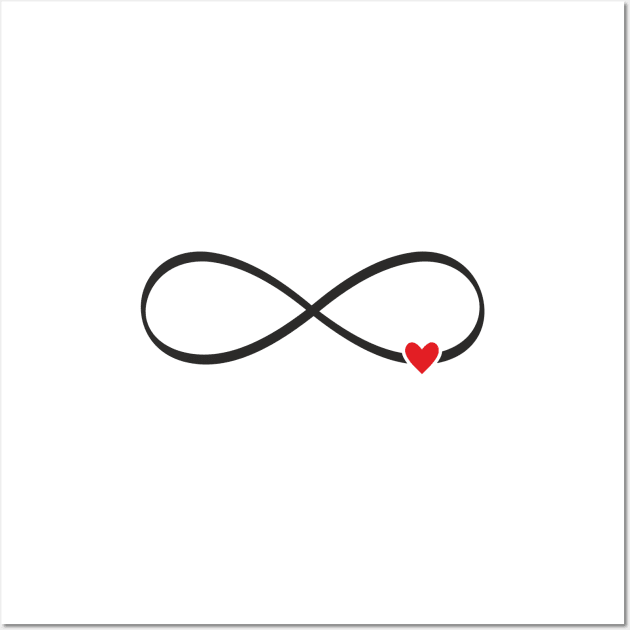 heart infinity symbol love sign gift Wall Art by FrauK